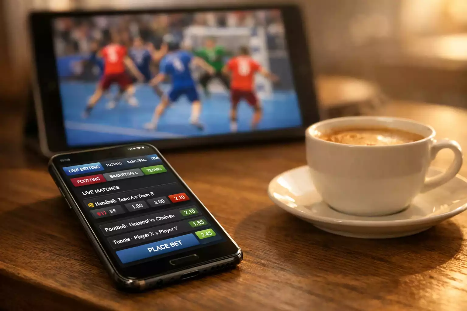 Application mobile de paris sportifs sur handball