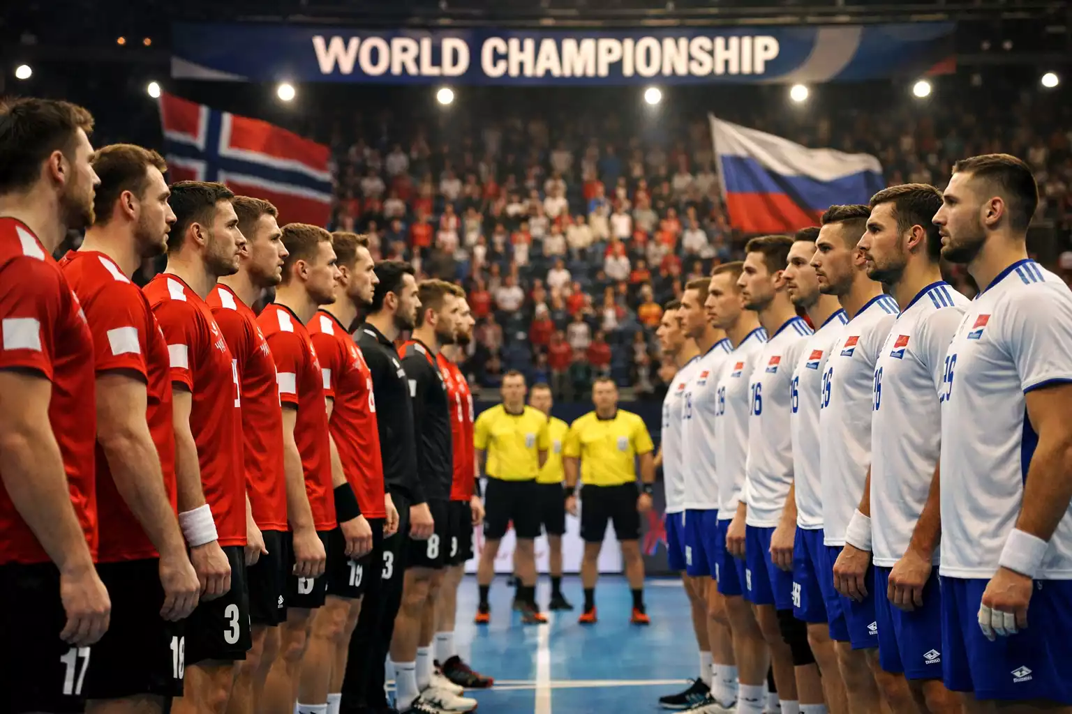 Équipes nationales de handball en confrontation